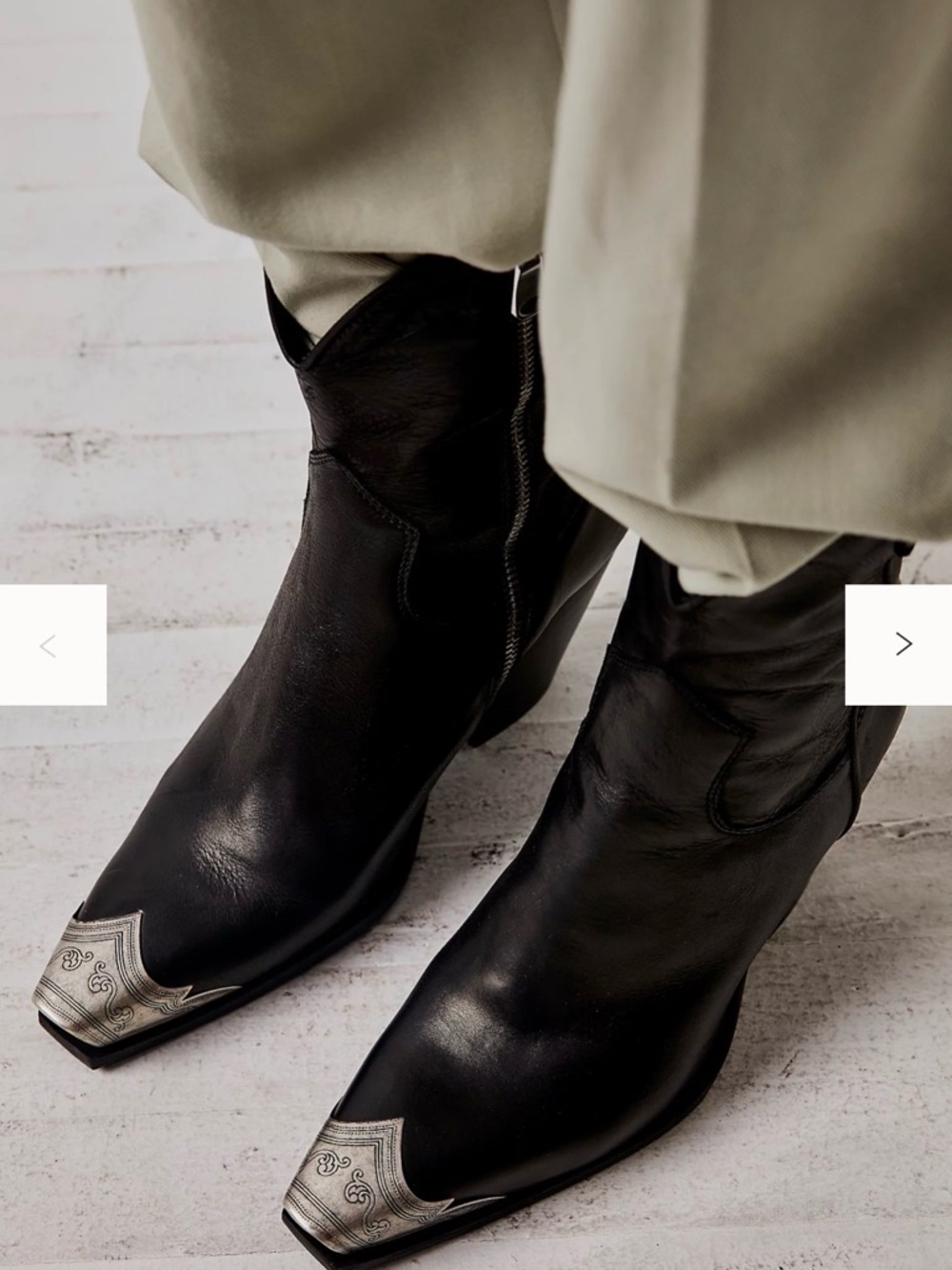 FP Collection Brayden Western Boots | Black Leather